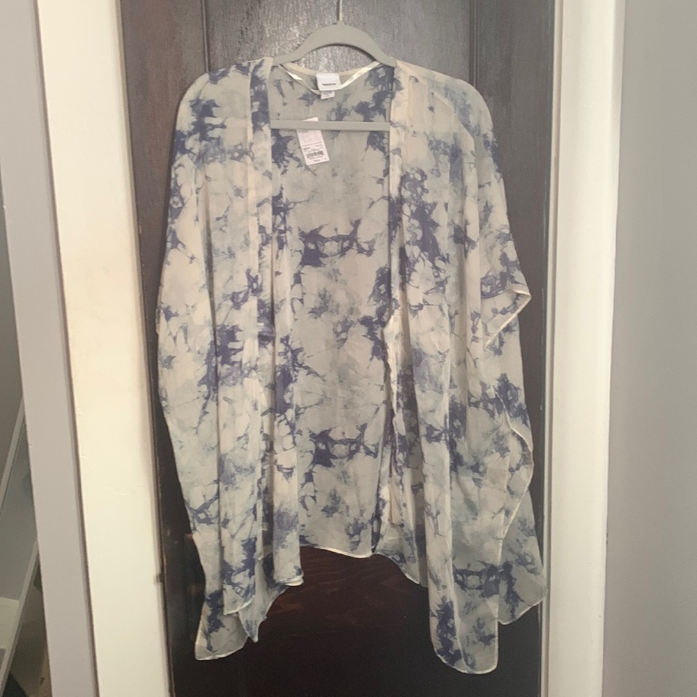Ladies Kimono, Sheer, Chiffon Cover Up, One-size-fits-all